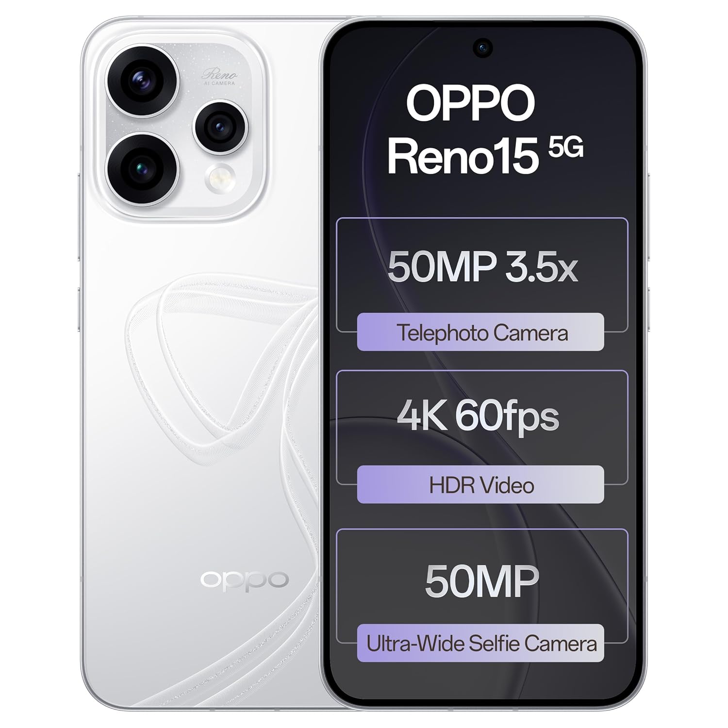 oppo reno15 5g (glacier white)
