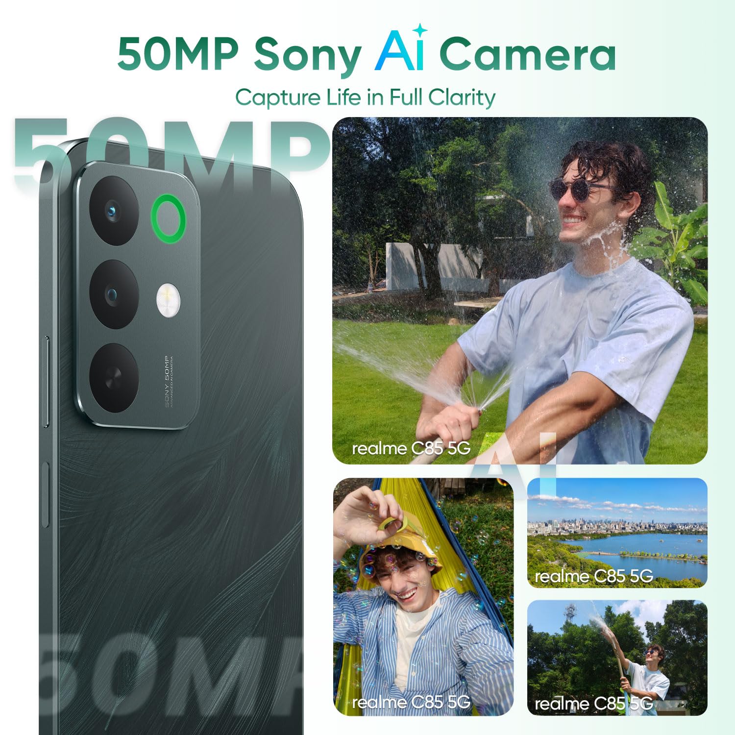 realme c85 5g (peacock green)