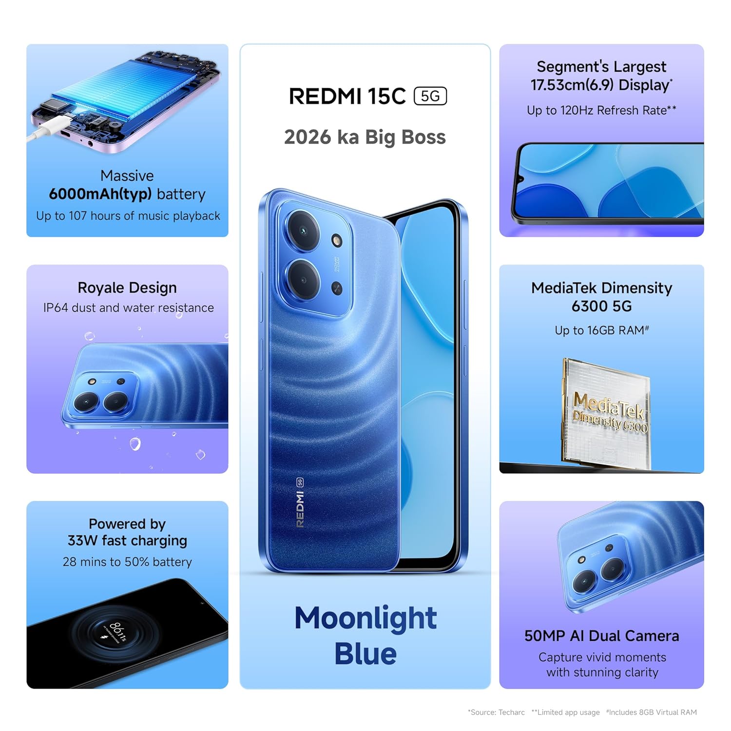 redmi 15c 5g (moonlight blue)